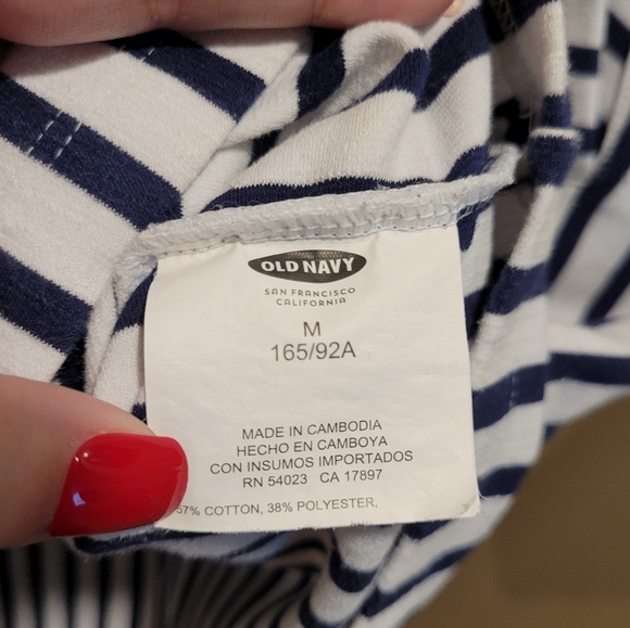 Nautical shift dress from Old Navy. White with navy blue stripes. Medium. - Picture 6 of 8